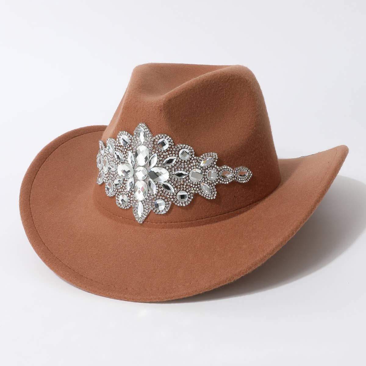 Pink Sequin Western Cowboy Hat with Rhinestones_CWAH3627
