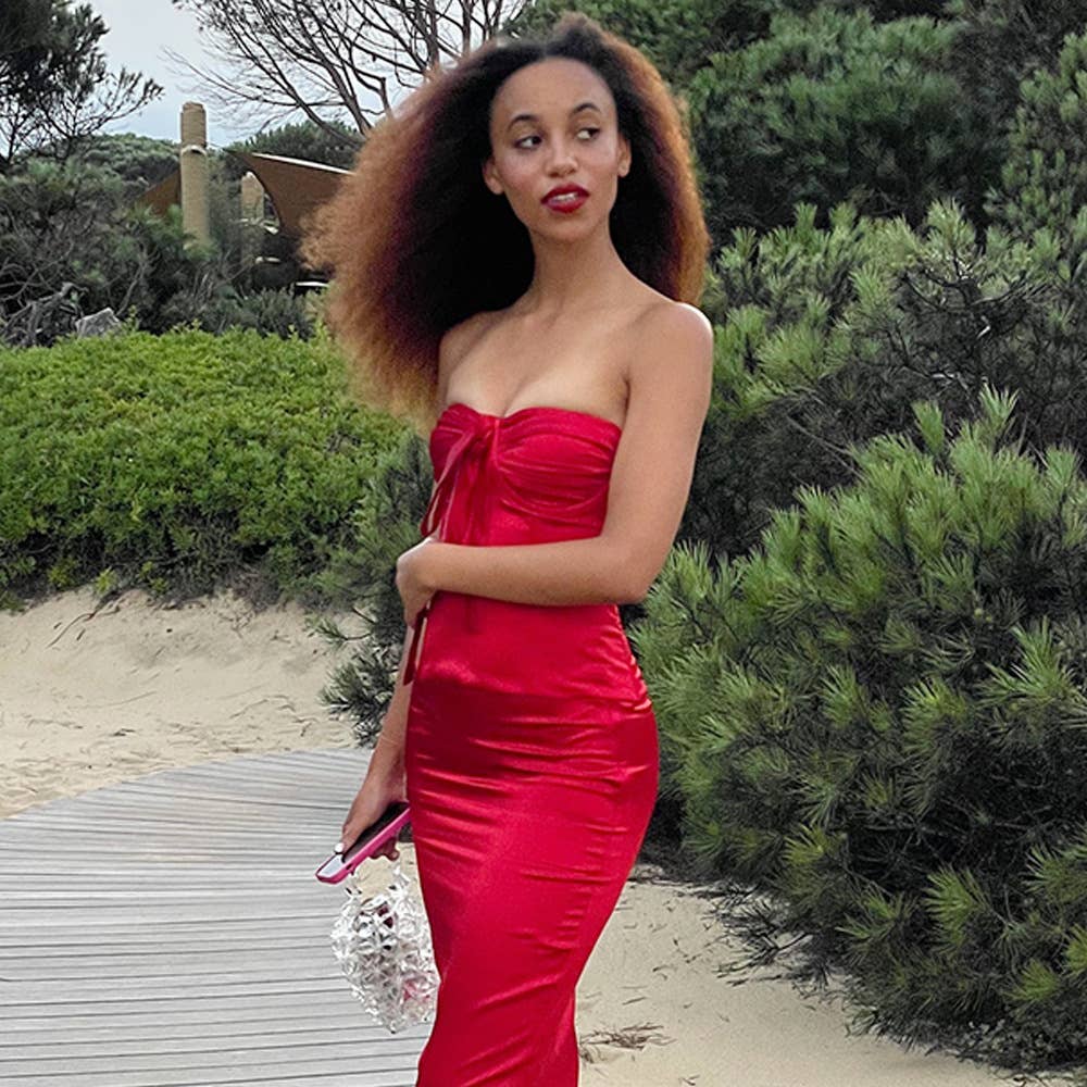 Sexy Backless Strapless Crop Top Bustier Cami