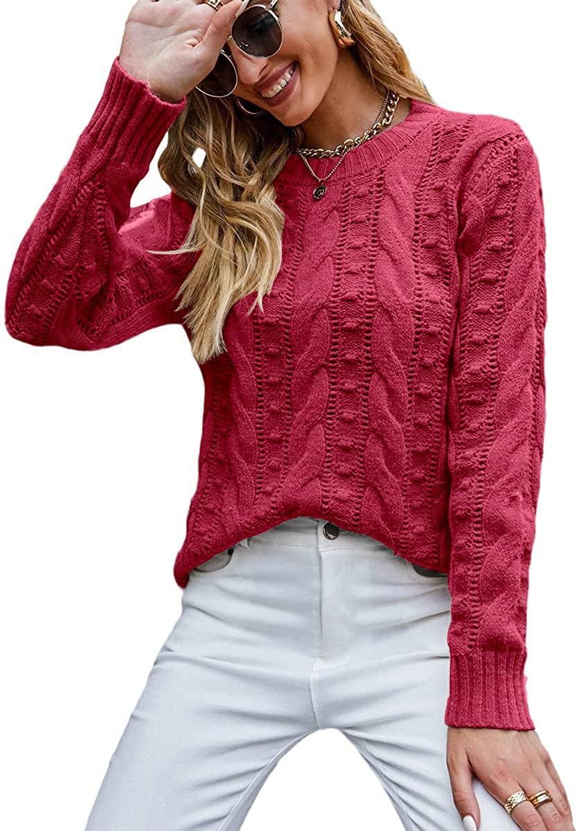 CWOSWL0815_ Long Sleeve Loose Neck Pullover Sweater
