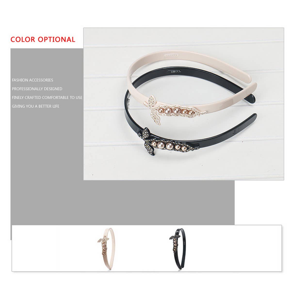 RETRO HIGH-END ACETATE PEA POD HEADBAND_CWAHA4345