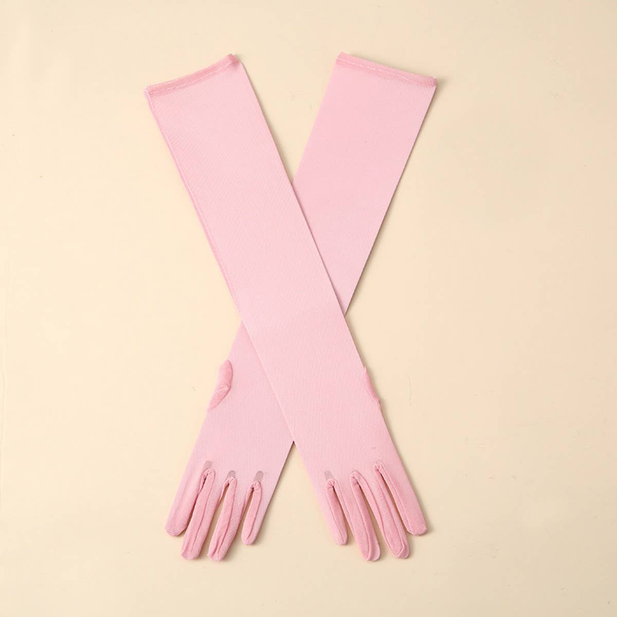 CWAG0285_1 PAIR LONG GLOVES WOMEN SATIN GLOVES