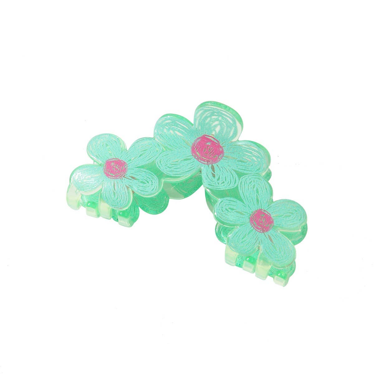 Flower Graffiti Hair Claw Cute Versatile Updo Clip