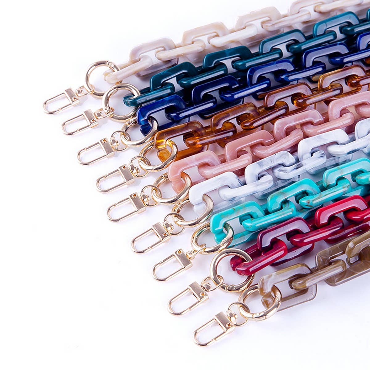 Acrylic Square Multi-Color Bag Chain,Bag Strap_CWMM5093