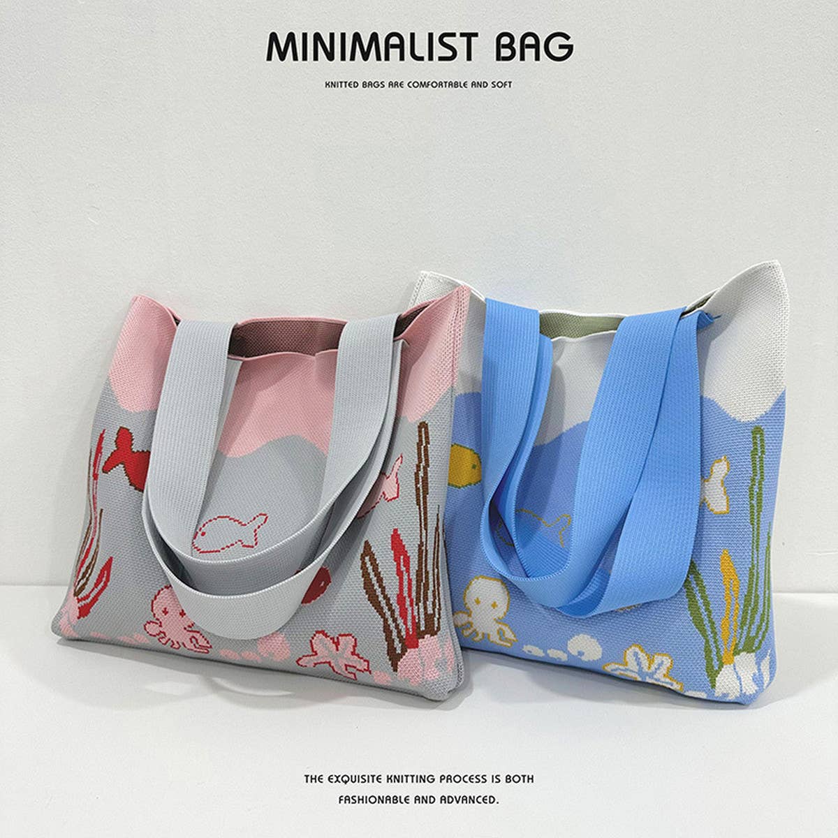 WOMEN CASUAL OCEAN OCTOPUS CARTOON HANDBAG_CWAB1534