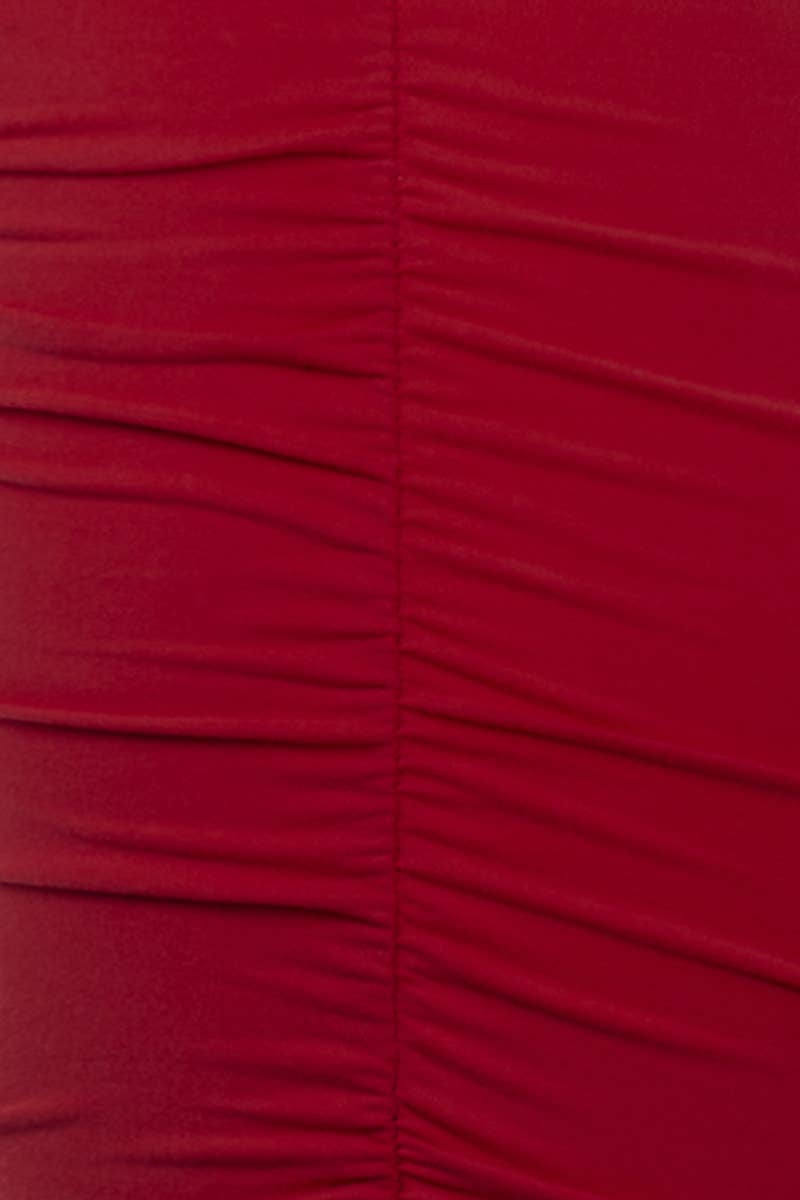 CWBMS070_PLUS Slim Fit Ruched Long Pencil Skirt