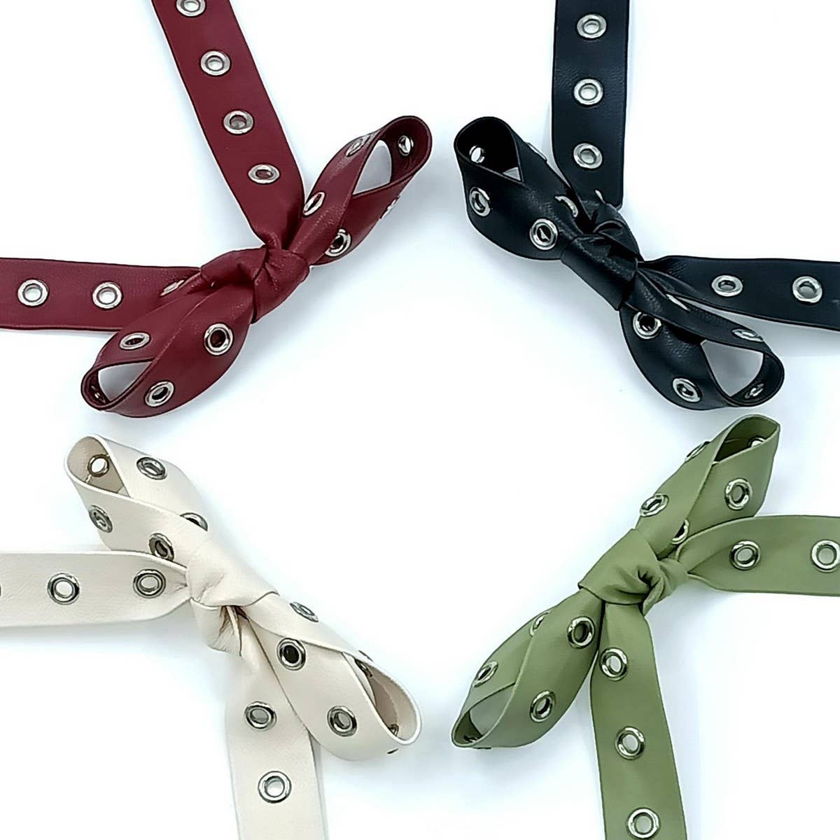 New Elegant AncoraRed Studded Large Bow Clip