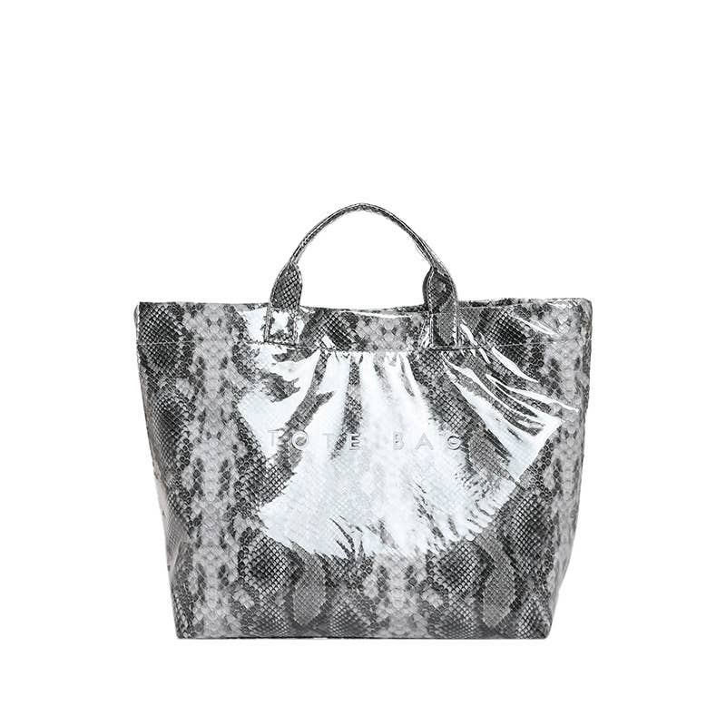 Fashionable printed snake pattern handbag