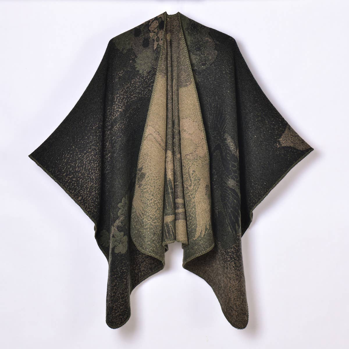 CASUAL THICKENED JACQUARD SLIT SHAWL_CWASC0953