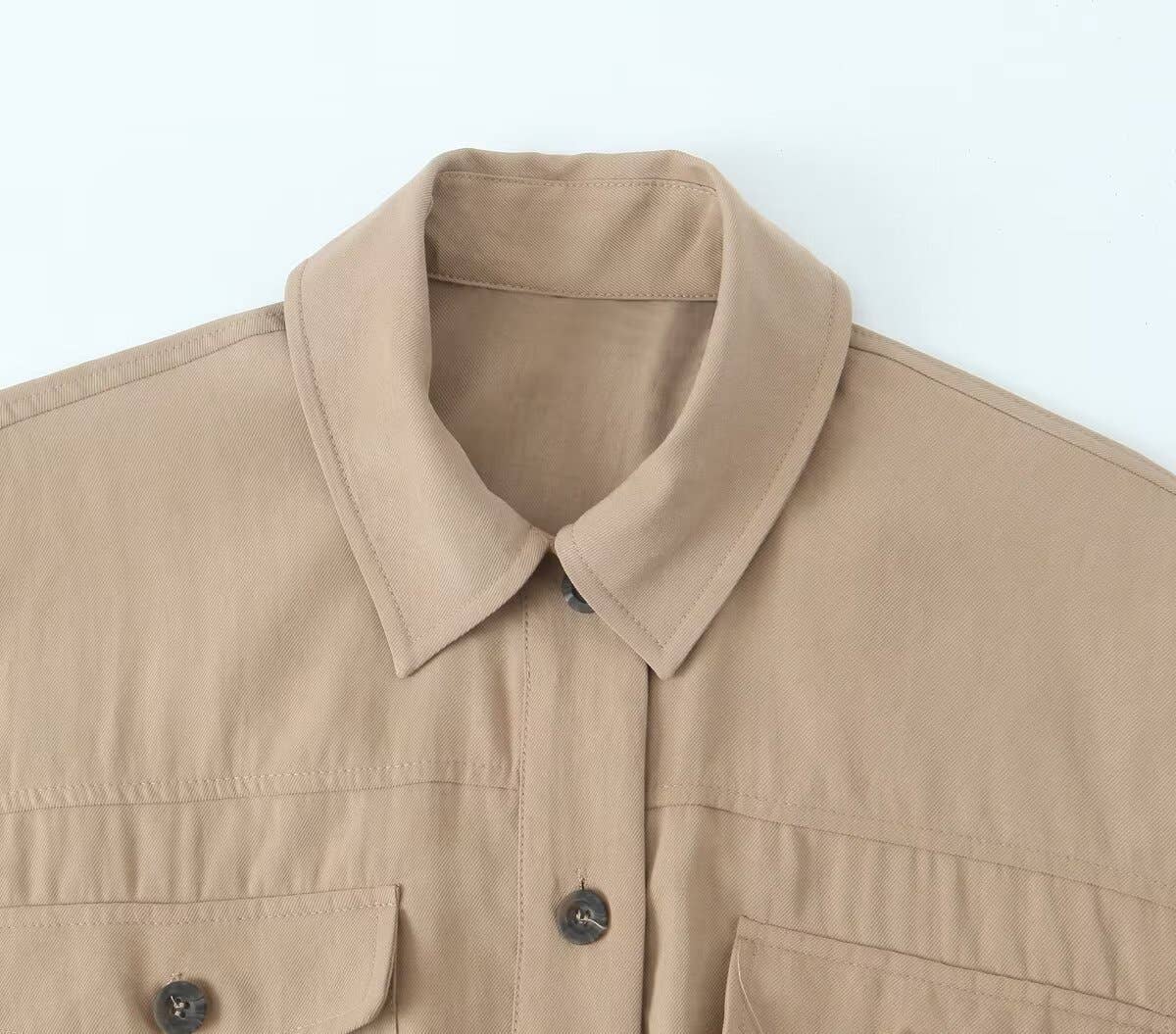 STYLISH CASUAL SHIRT DRESS WITH BELT