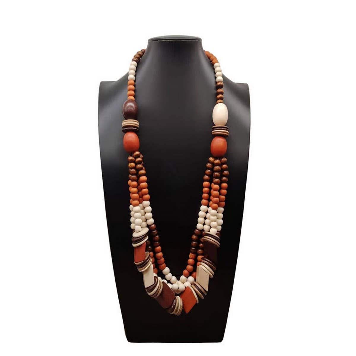 RETRO ETHNIC STYLE WOODEN MULTI-LAYER NECKLACE_CWMM4852