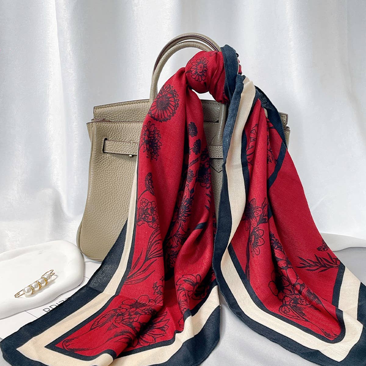 Floral Square Scarf ? Elegant Wrap