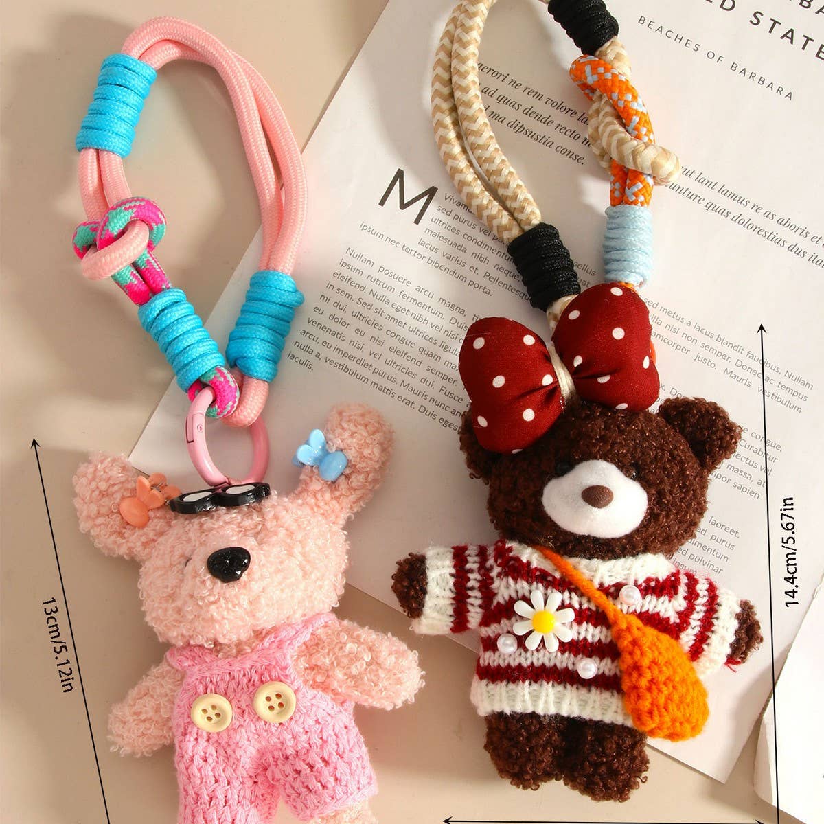 Dopamine Plush Sweater Doll Keychain Bag Charm