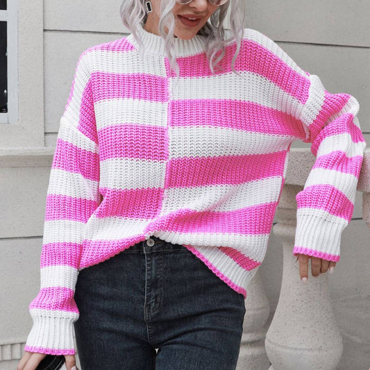 STRIPED SWEATER FALL AND WINTER LONG SLEEVES