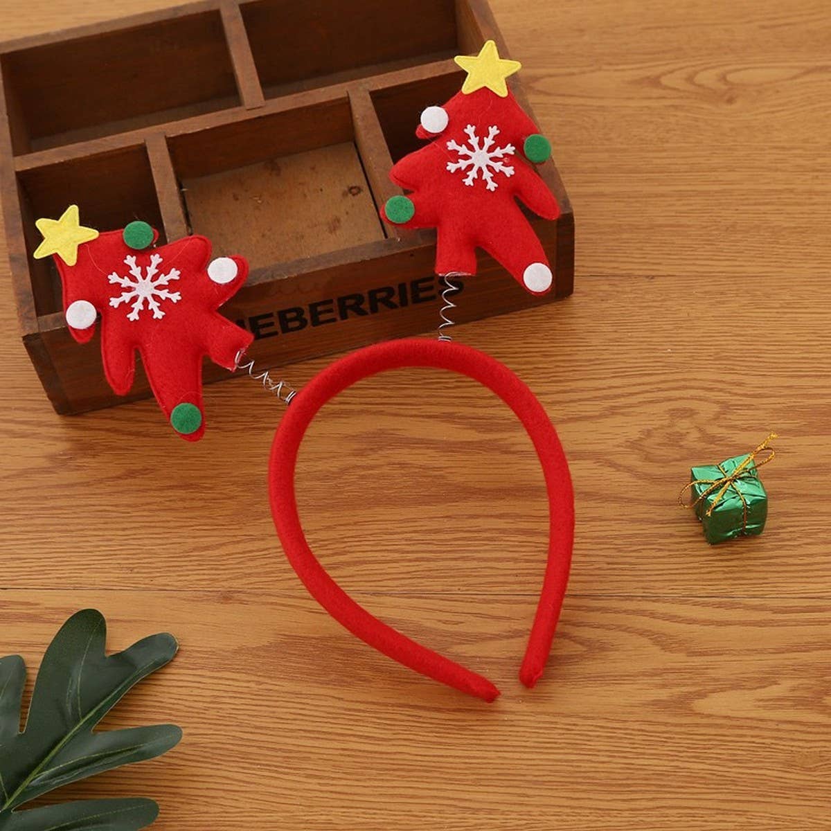 CHRISTMAS ANTLER HEADBAND SMALL TREE HEADBAND