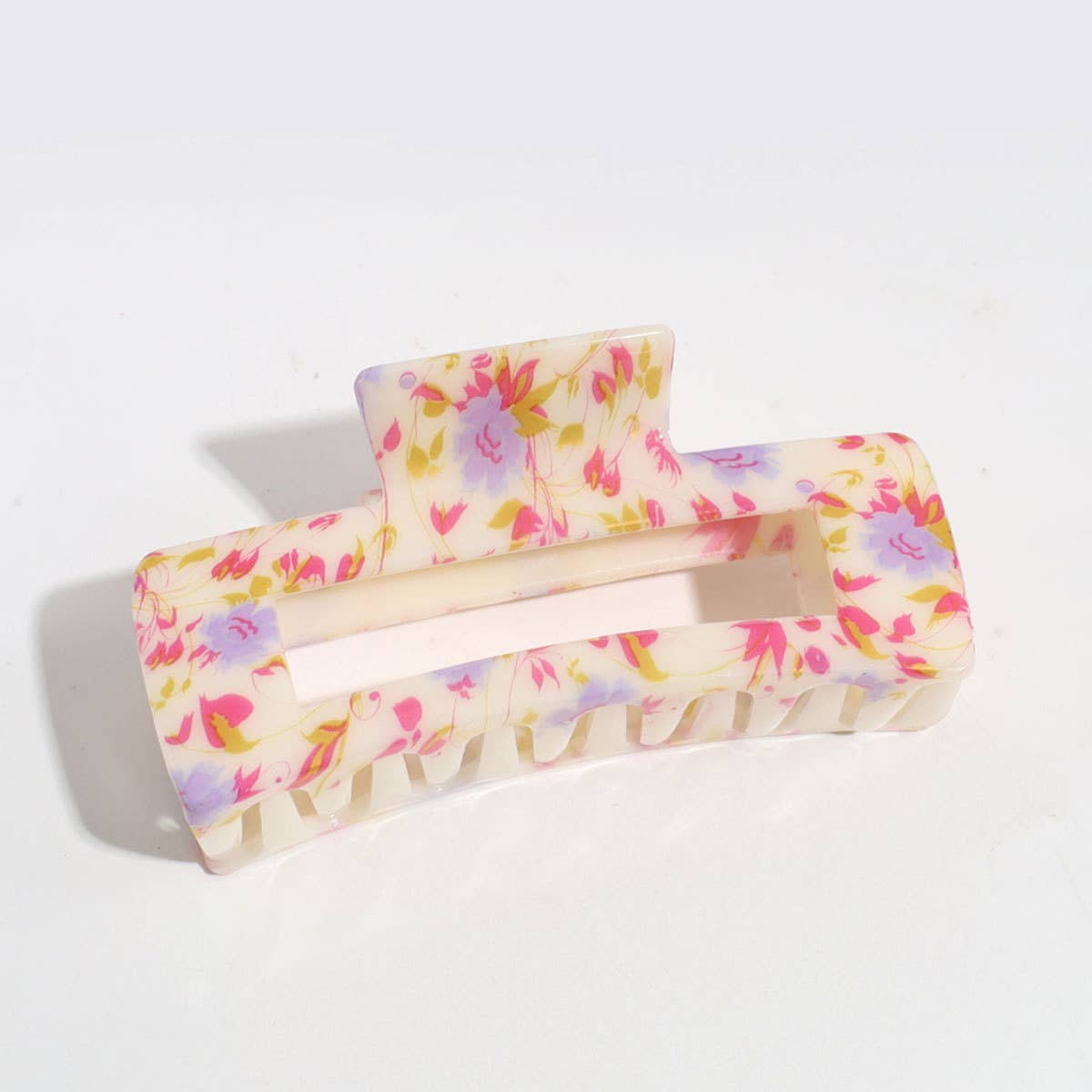 Ink Flower Cutout Hair Claw - Elegant Daily Style