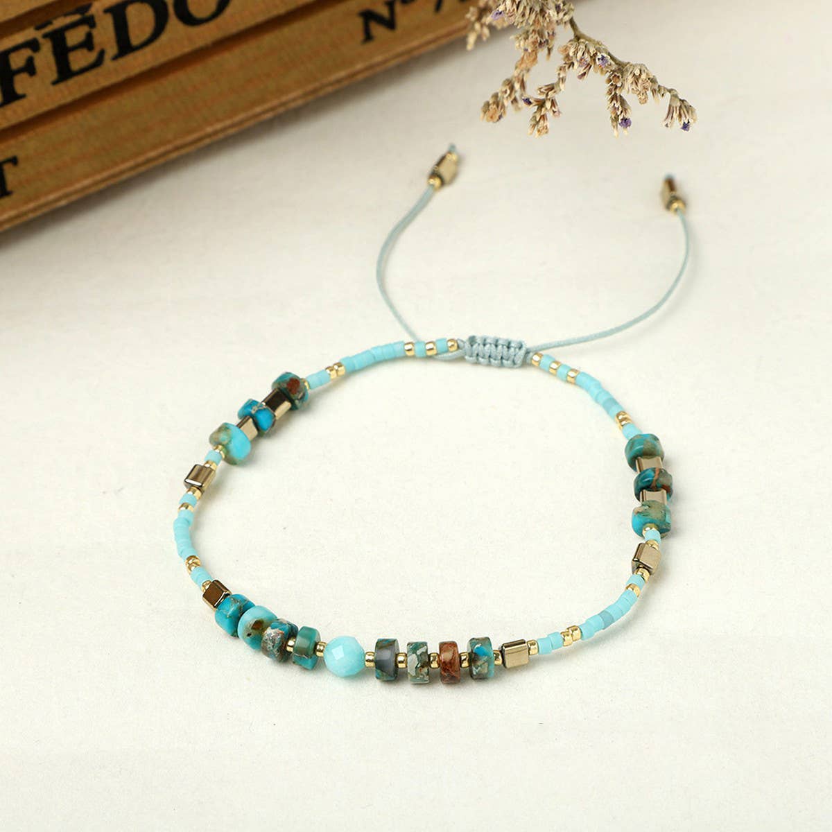 CWAJE4563_HAND-WOVEN IMPERIAL TURQUOISE BRACELET