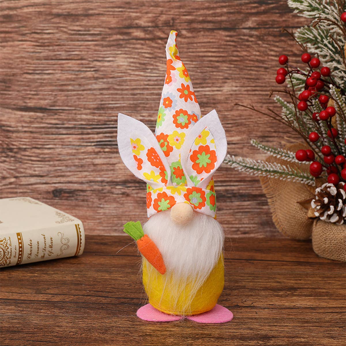 CWMM9488_EASTER COLORFUL RABBIT EAR POINTY HAT ORNAMENTS