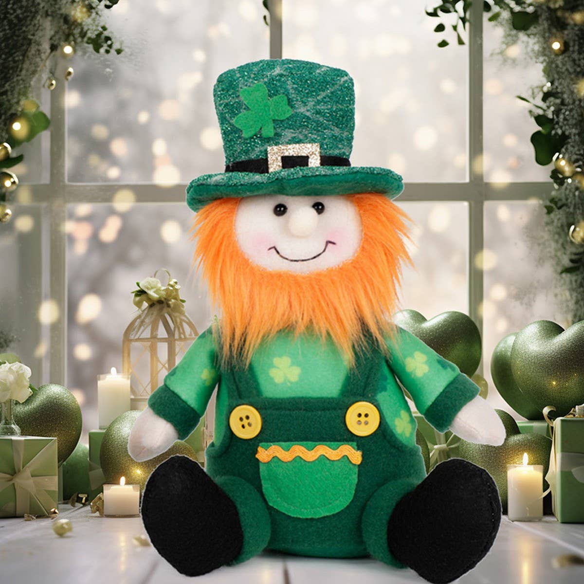 ST. PATRICK'S DAY GREEN SKIRT DOLL ORNAMENT_CWMM3453