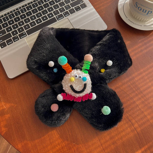 CUTE AND FUNNY ALL-MATCH THICK WARM CROSS SCARF