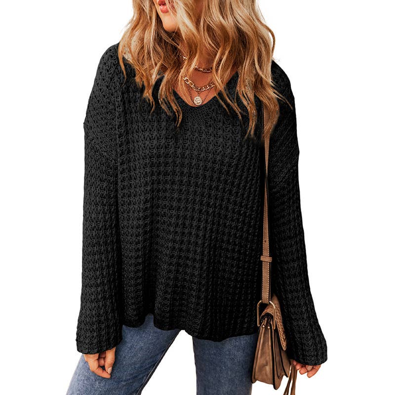 Casual Design Sense Hollow-Out Pullover Sweater_Cwoswl5091