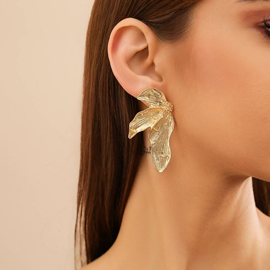 VINTAGE LEAF DESIGN EARRINGS FASHIONABLE EARRINGS