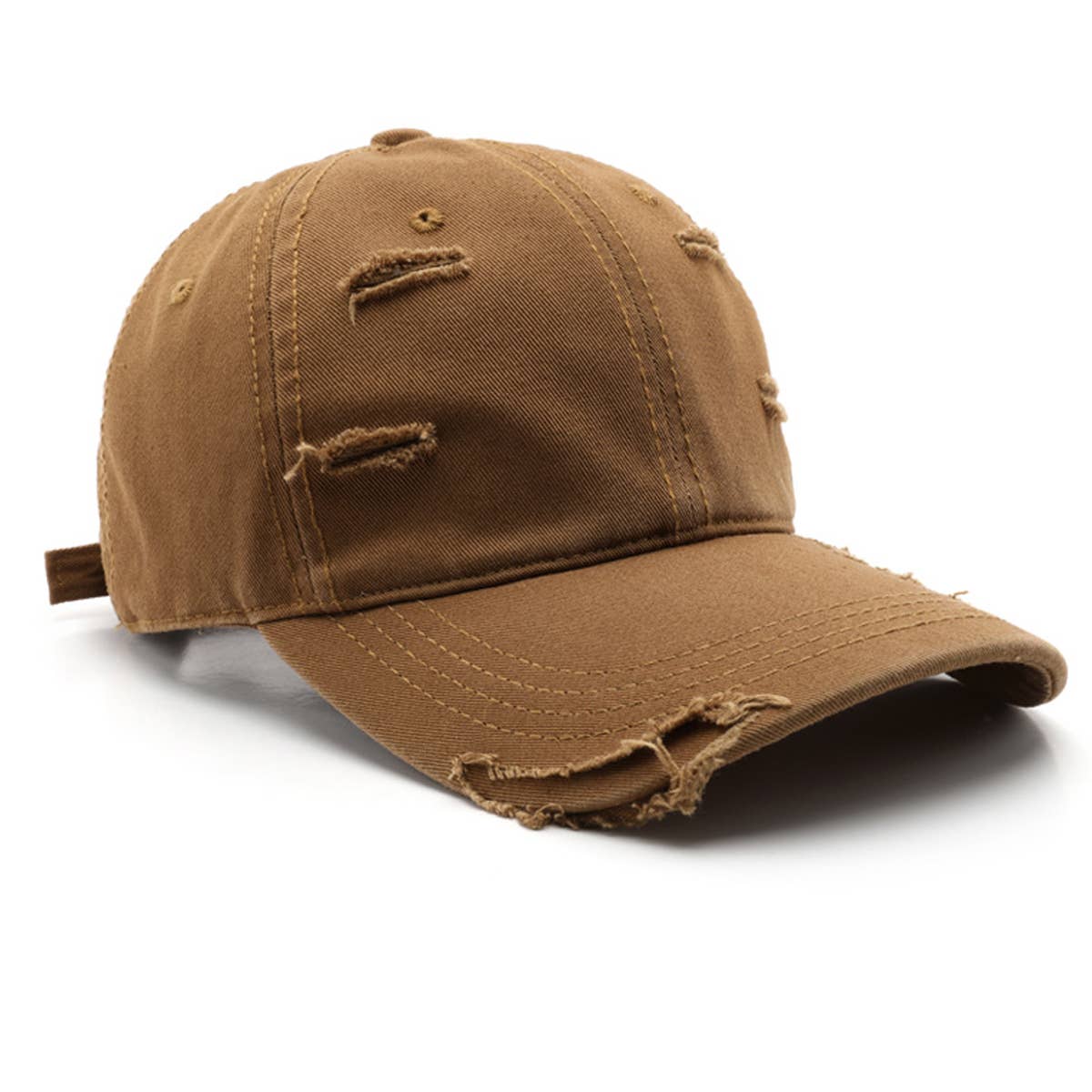 Vintage Washed Distressed Hole Baseball Cap_CWAH0908