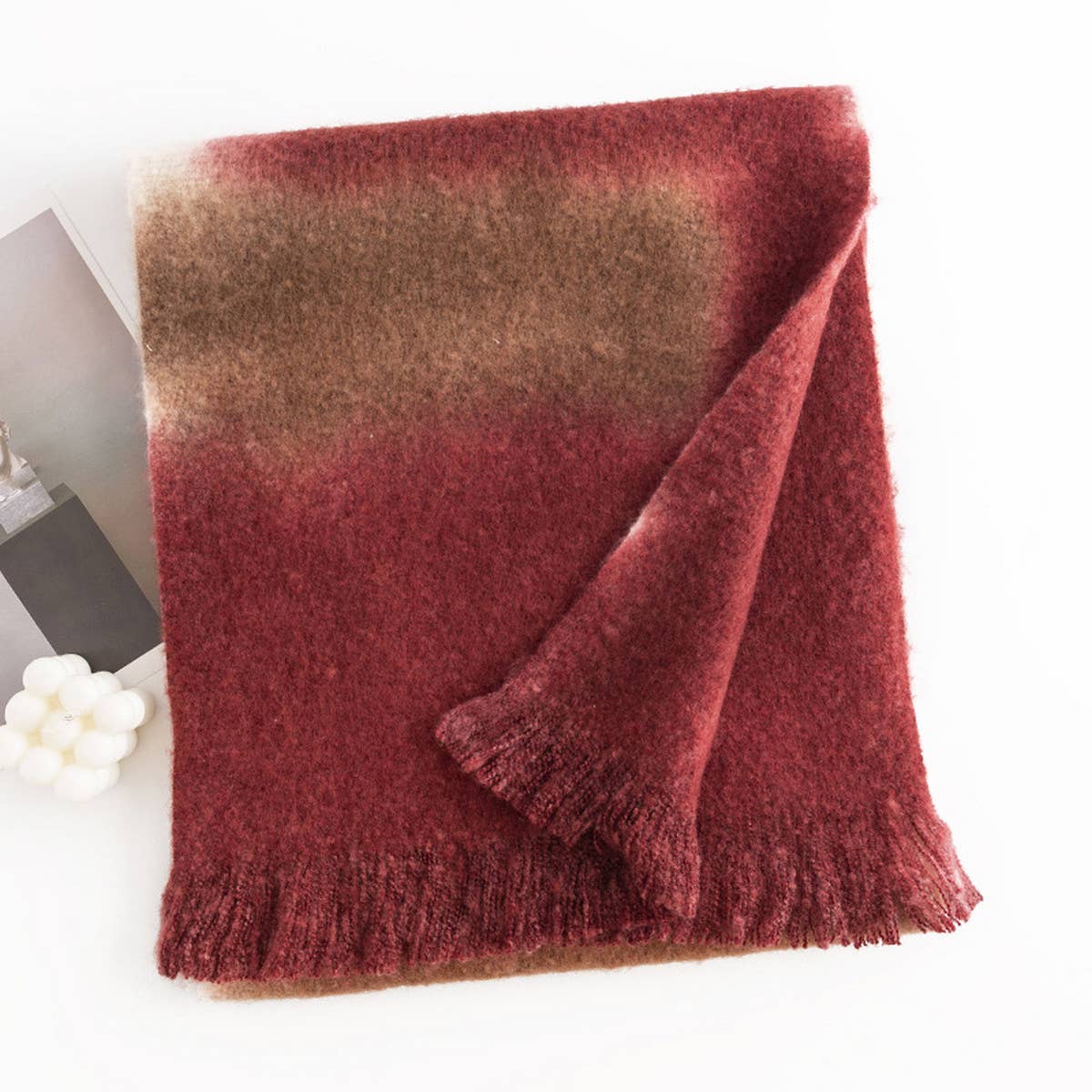 New Gradient Faux Cashmere Scarf - Winter Warmth