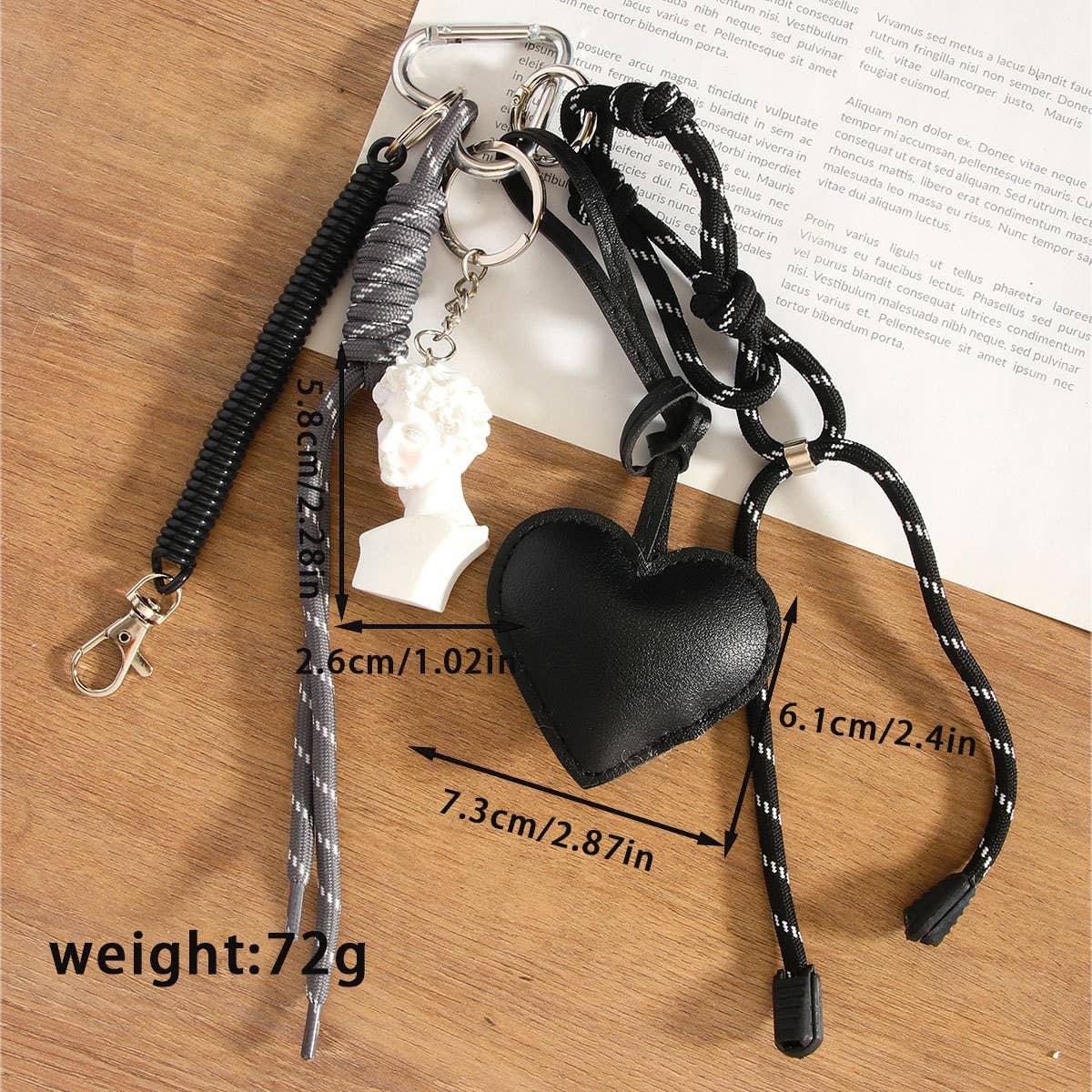 Elegant David Blush Charm with Pearl Heart Chain