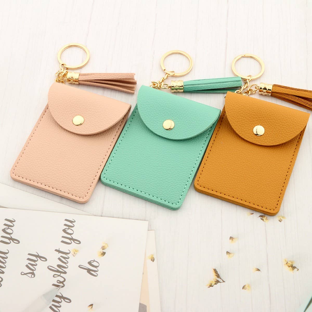 PU Leather Card Holder Wallet with Tassel_CWAB4963