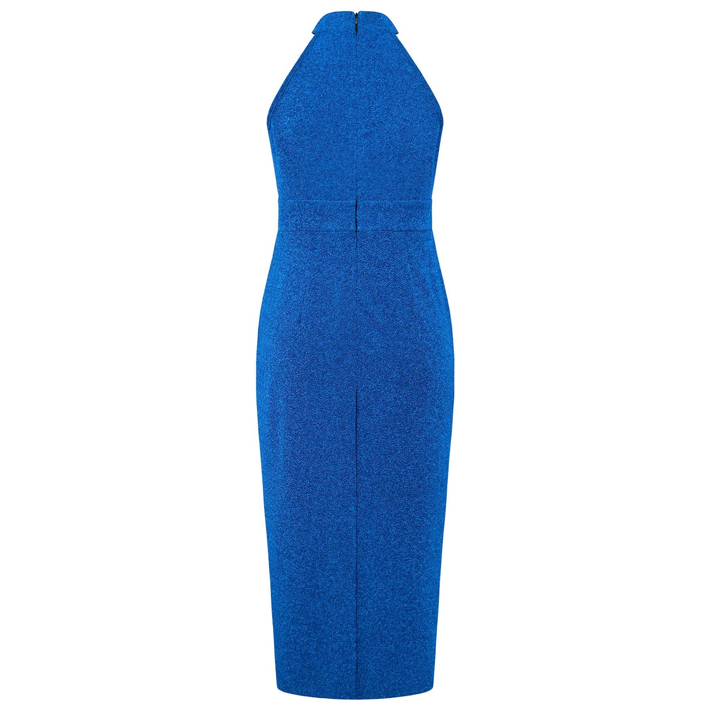 Shiny stand-up collar sexy slit irregular dress