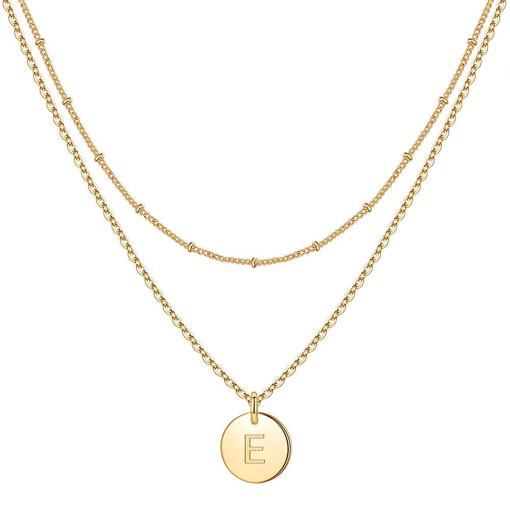 Circular 26-letter light luxury collarbone chain