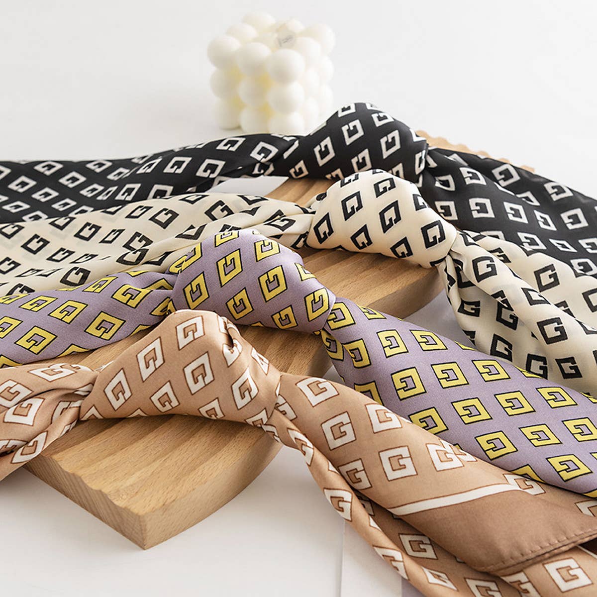 Chic Silk Square Scarf, Versatile Headscarf & Shaw