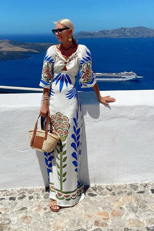 CWDMD6477_BACKLESS FLORAL BELTED VACATION MAXI DRESS