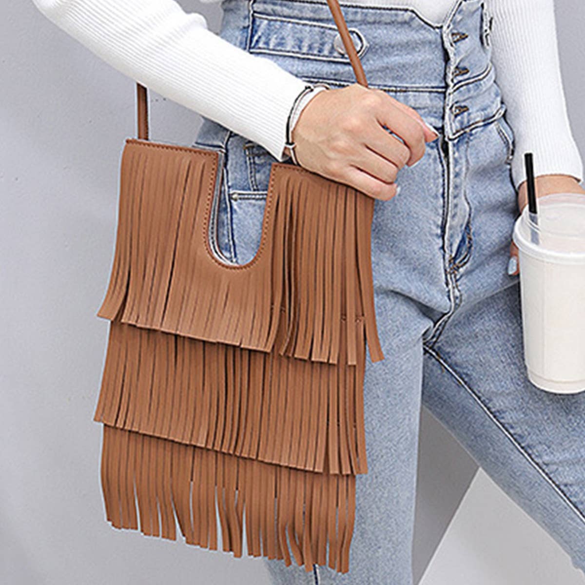 WOMEN FASHION FRINGE PURSES CROSSBOGY BAG_CWAB0801