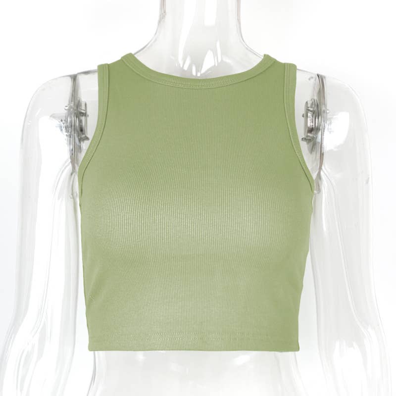 Sport short crop sleeveless top