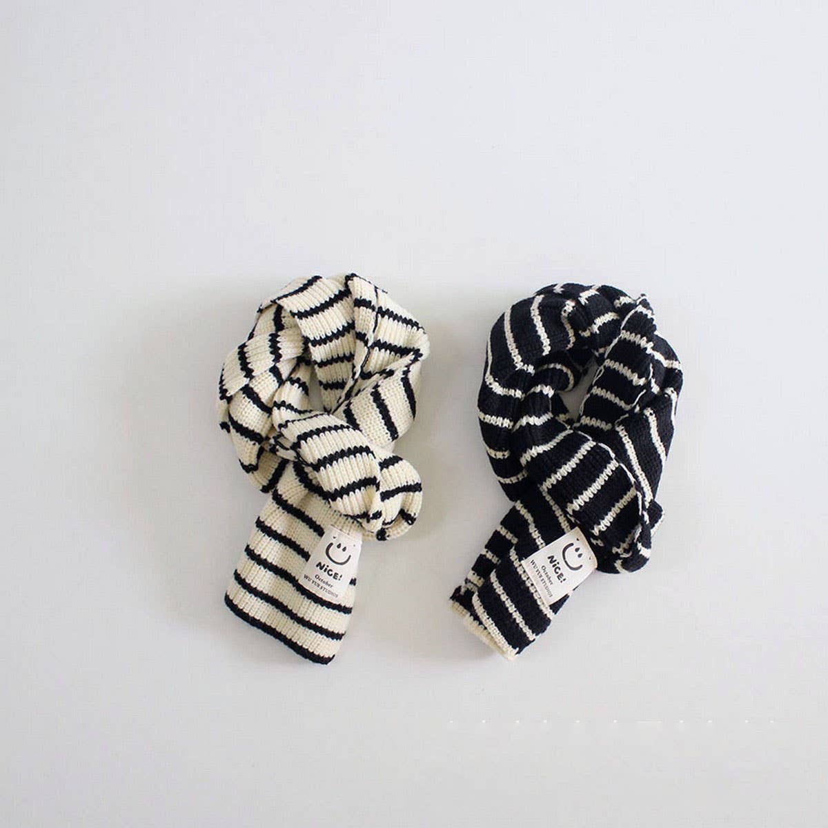 Kids' Knit Scarf with Smiley Tag ? Warm Winter