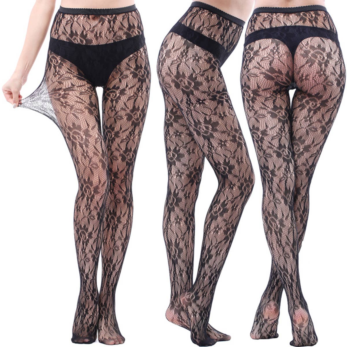 SKULL PRINT HOSIERY SHEER PANTYHOSE STOCKINGS_CWMS0229