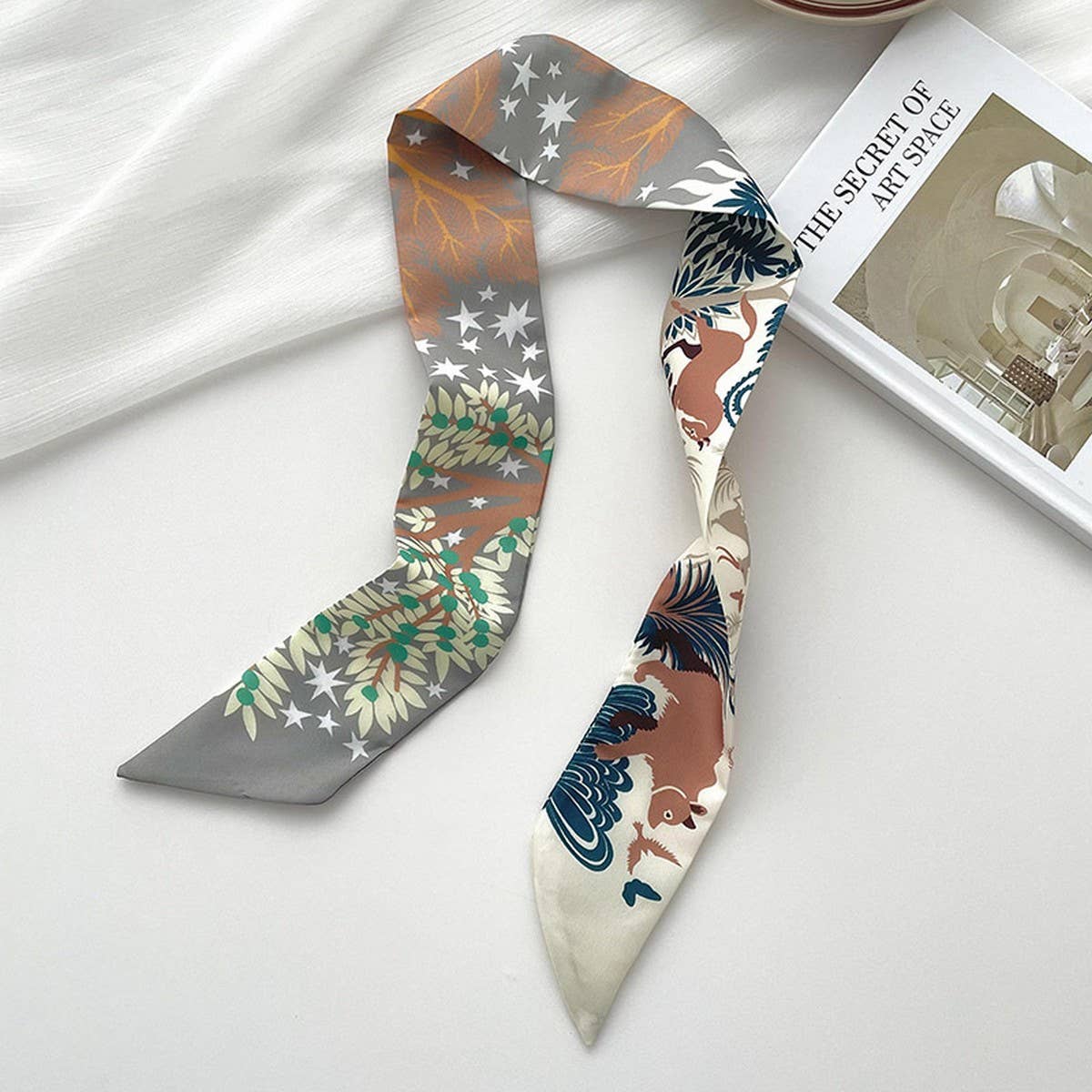 VERSATILE ANIMAL JUNGLE PRINT RIBBON HEADBAND