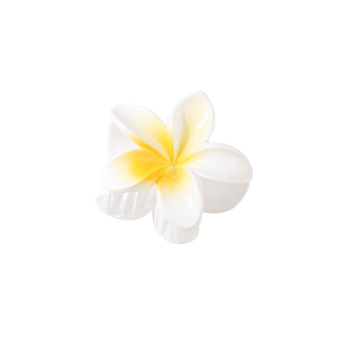 Gradient Flower Hair Claw - Plumeria Beach Clip