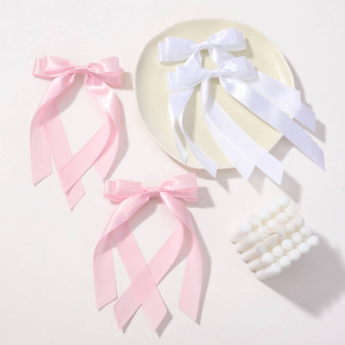 CHILDREN'S DOUBLE-LAYER RIBBON BOW HAIRPIN