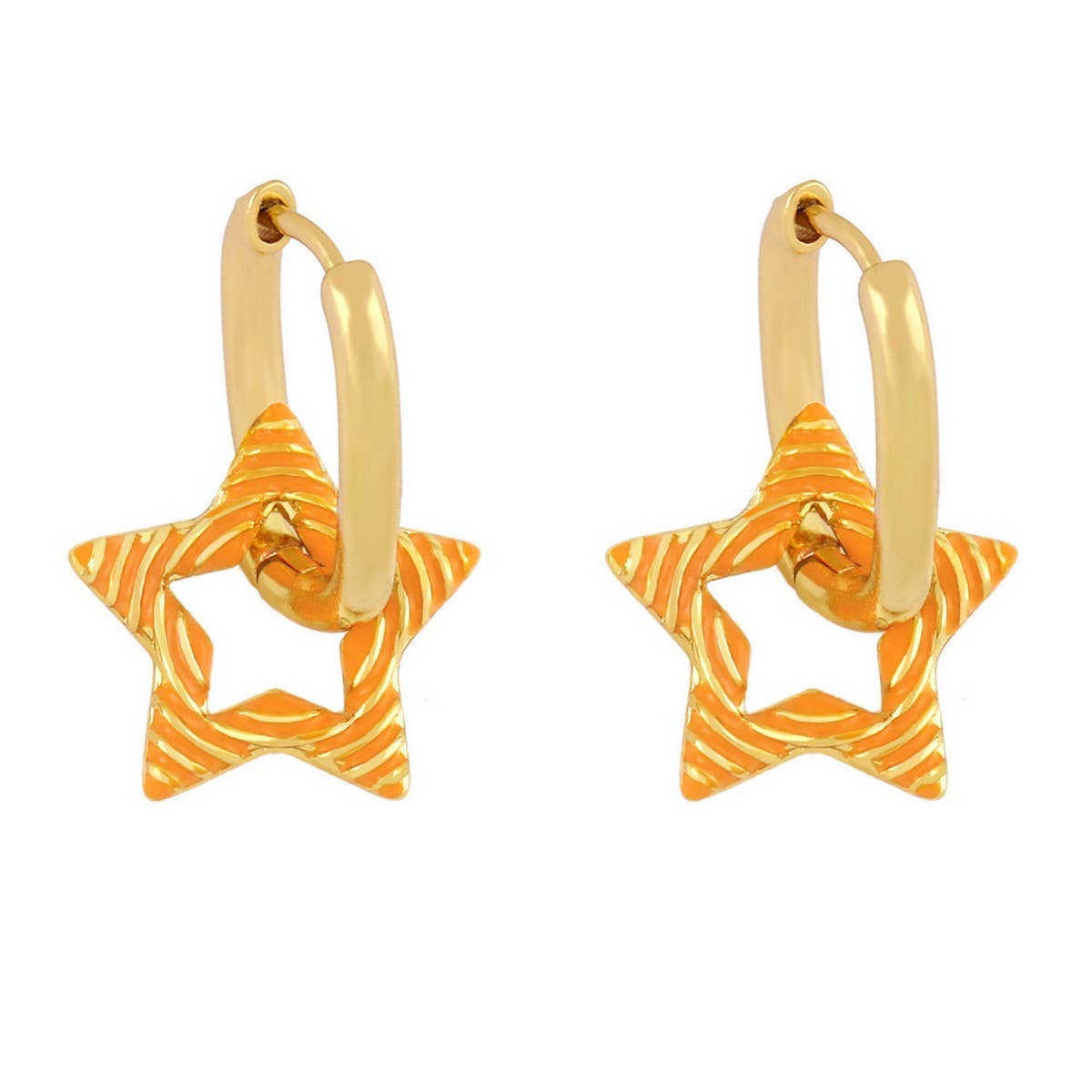 COLORFUL OIL DROP STAR SHAPED EARRINGS
