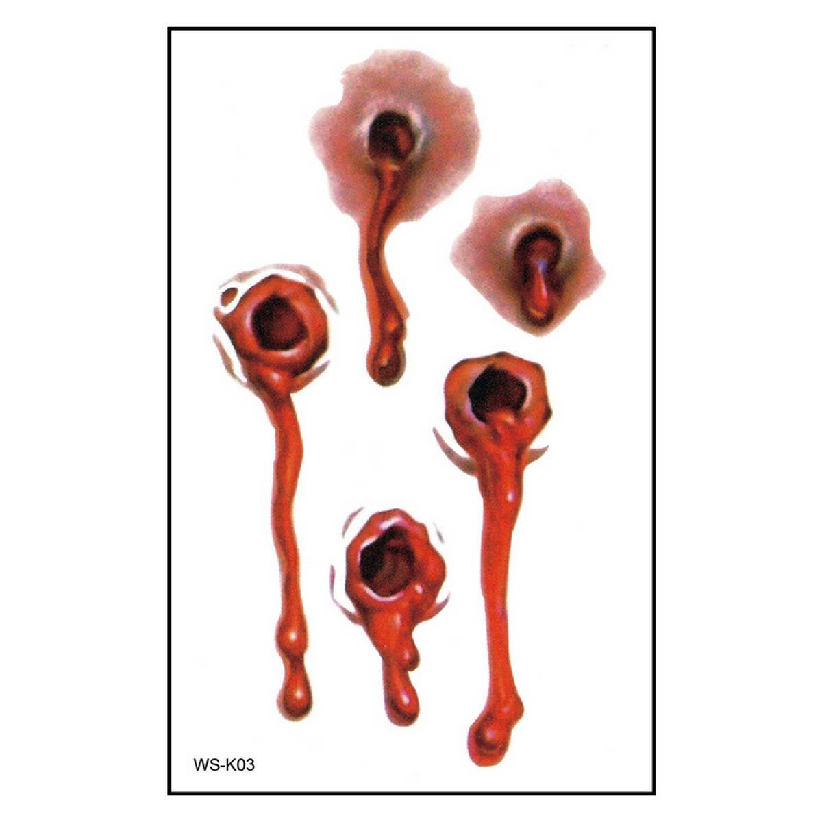 Halloween Scar Tattoos ? Bloody Wound Stickers