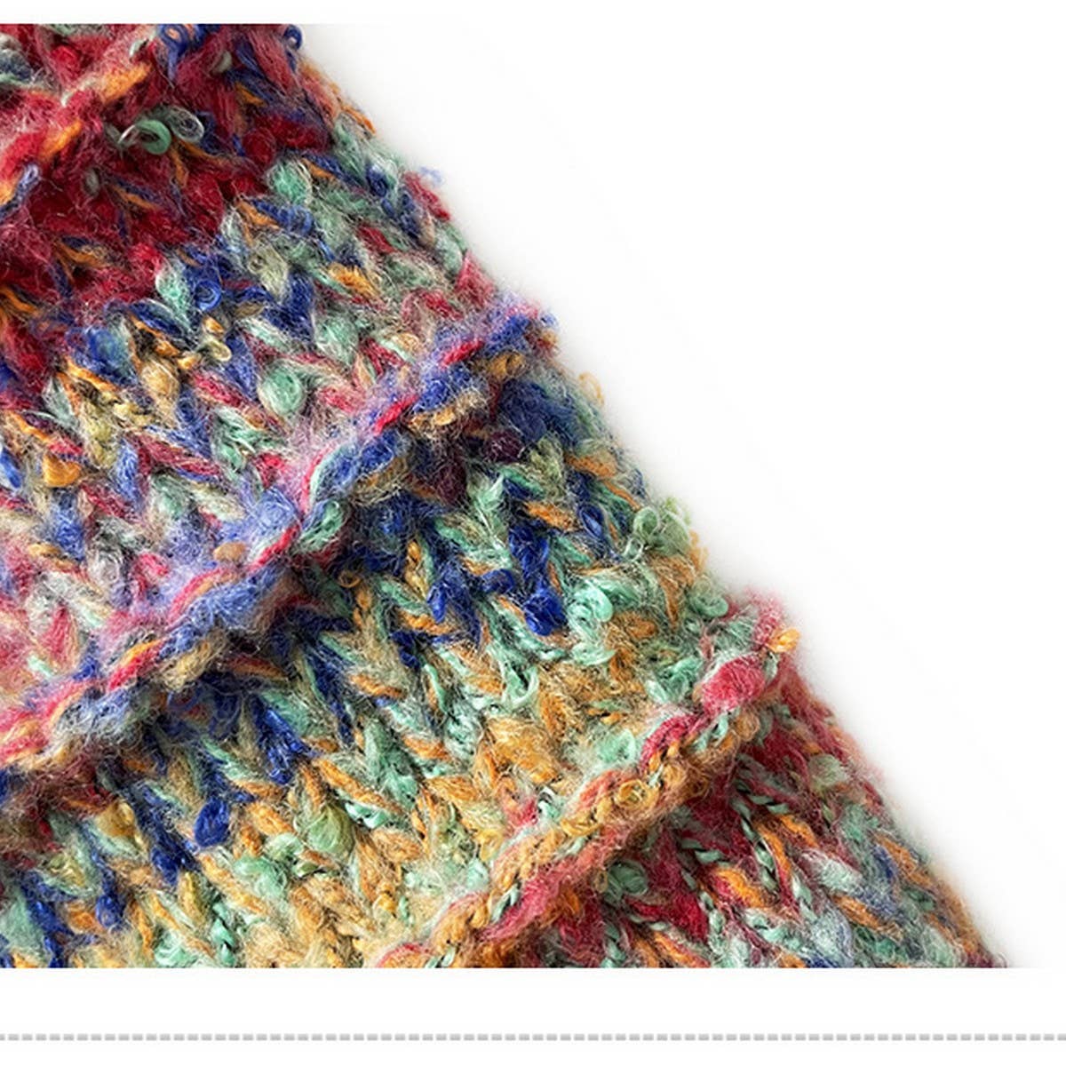 COLORBLOCK KNITTED HAT MIXED COLOR EARMUFFS HAT_CWAH2047