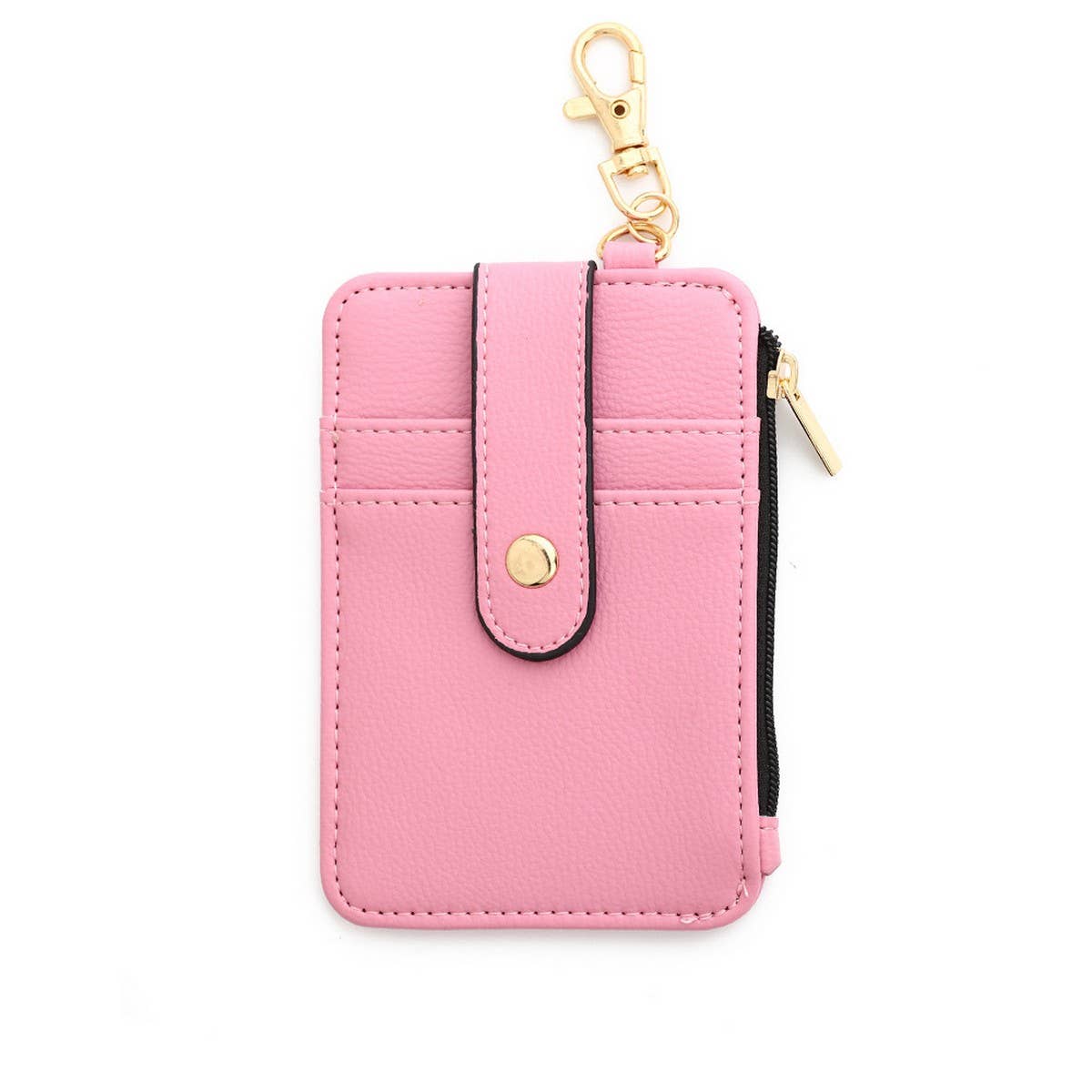 FOLDING VERTICAL ZIPPER CARD WALLET