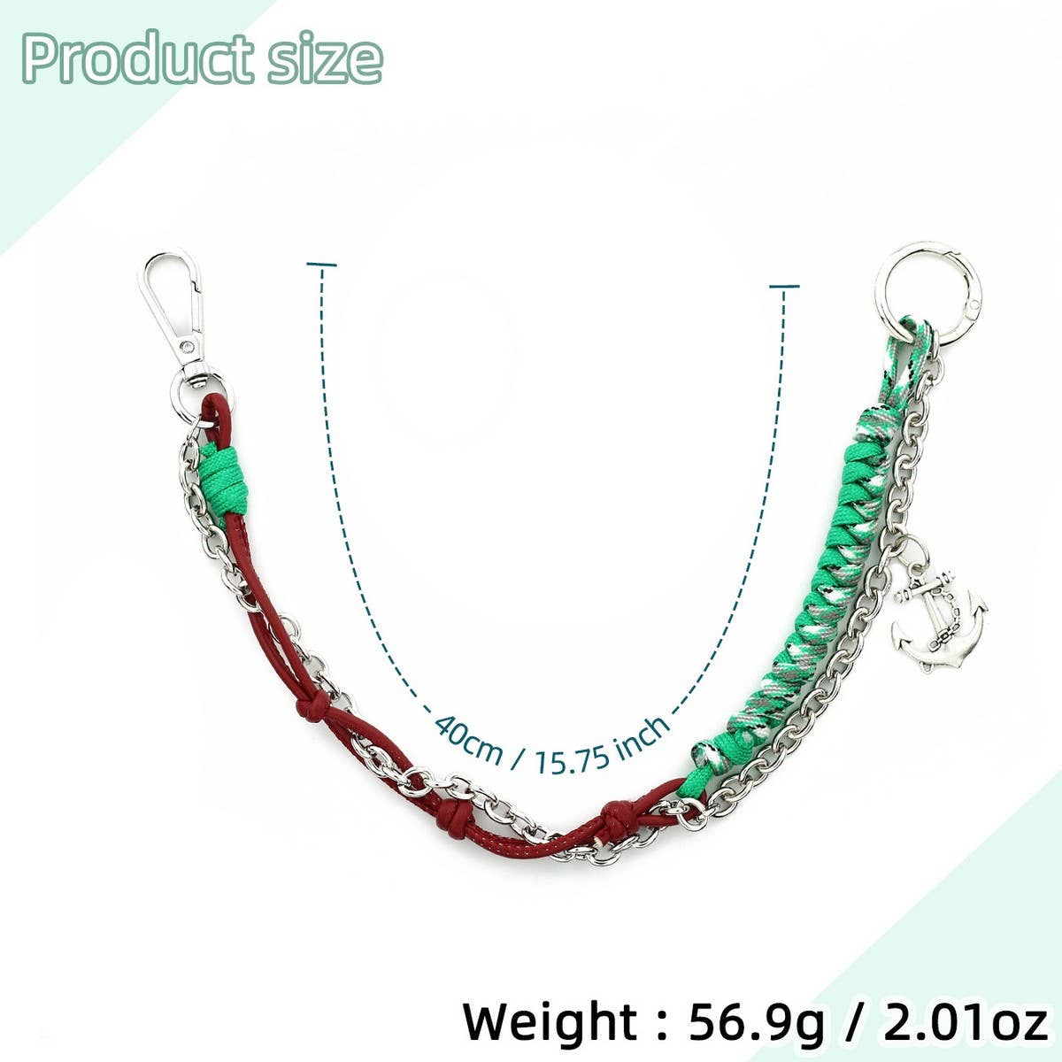 Handwoven Leather Keychain for Women¡¯s Bags_CUAB00438