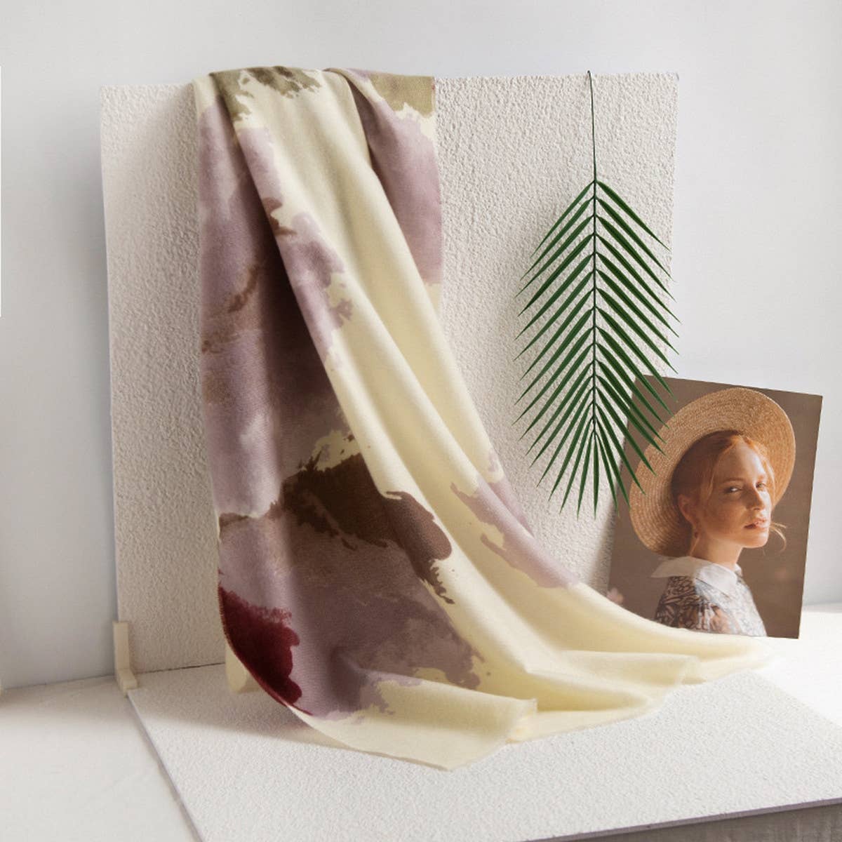 Ombre Scarf - Vintage Tassel Print Wrap for Women_CWASC0937