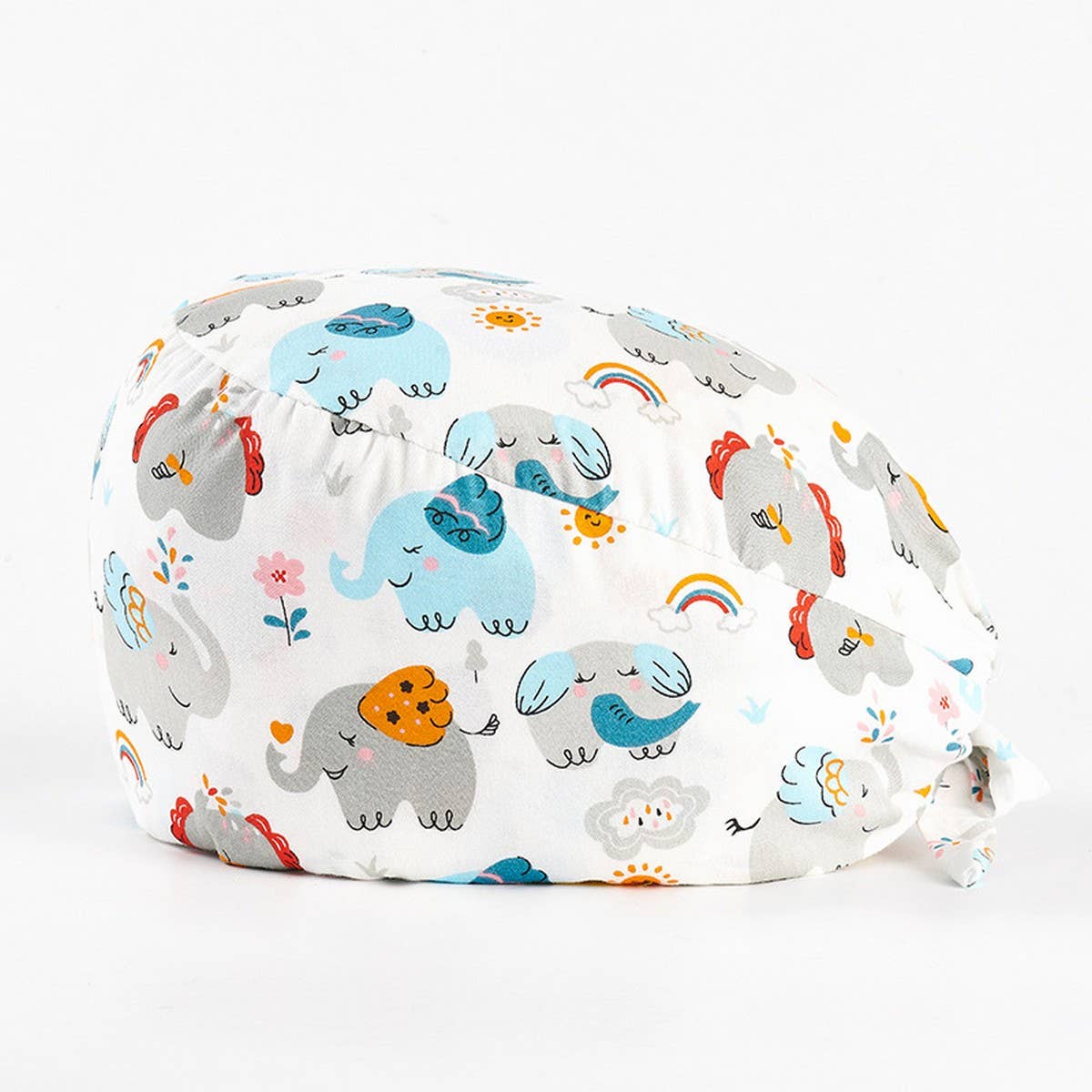 CHERRY BEAR PRINTED NURSE CAP PURE COTTON HAT_CWAH3324