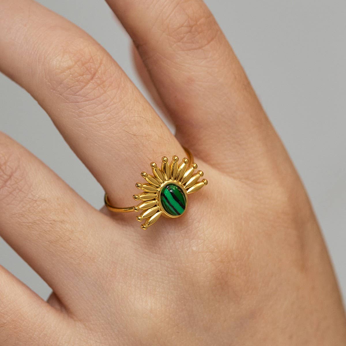 NATURAL STONE RINGS HIGH-END NON-FADING DESIGN