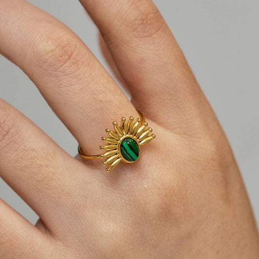 NATURAL STONE RINGS HIGH-END NON-FADING DESIGN