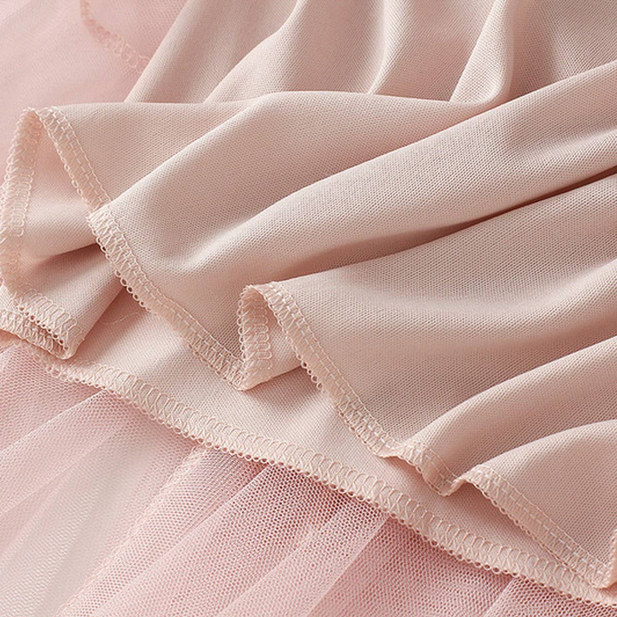 10 COLORS ELASTIC WAIST TIERED TULLE MESH SKIRT_CWBLS0396